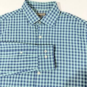 Peter Millar Summer Comfort Mens Button Down Shirt Large‎ Gingham Check